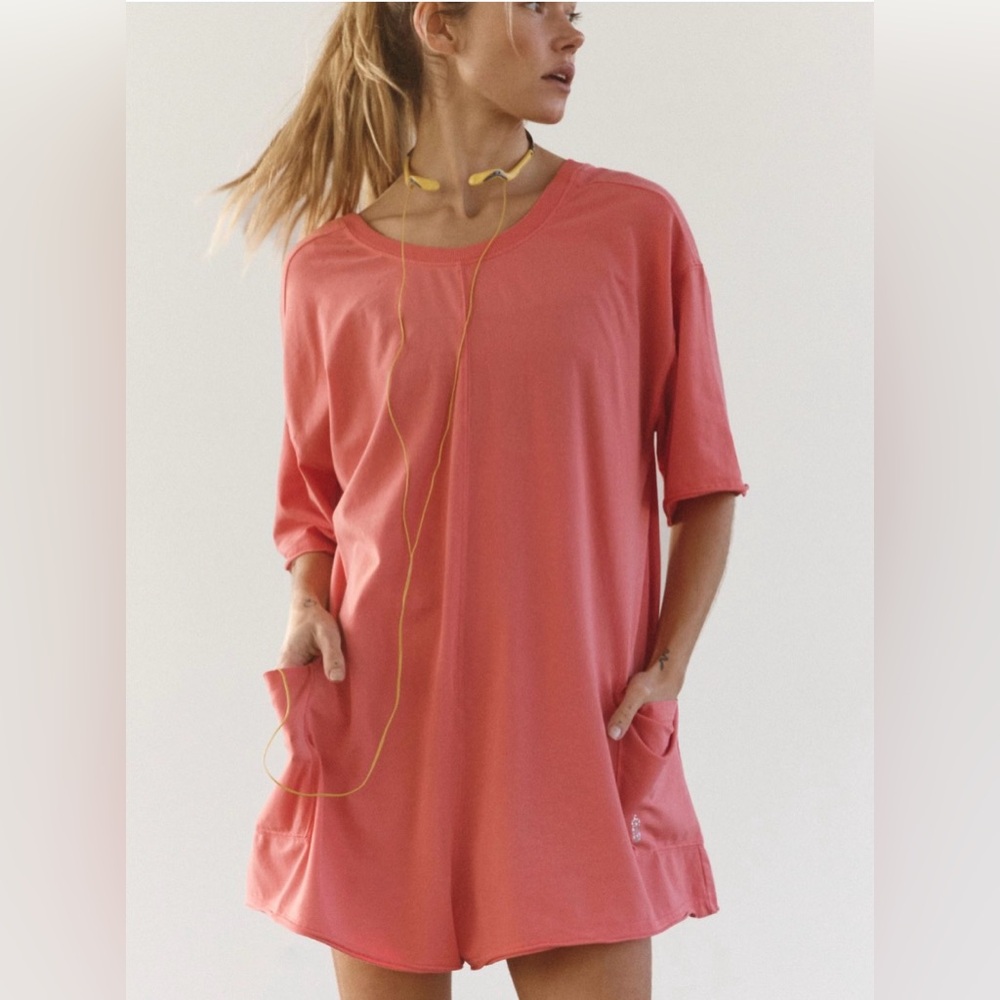 Free People Movement Hot Shot Tee Romper NWOT